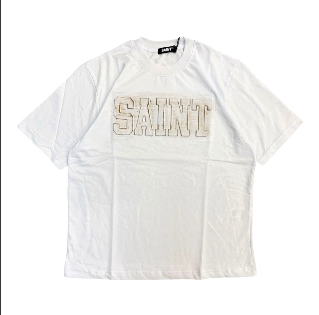 T-shirt con scritta Saint
