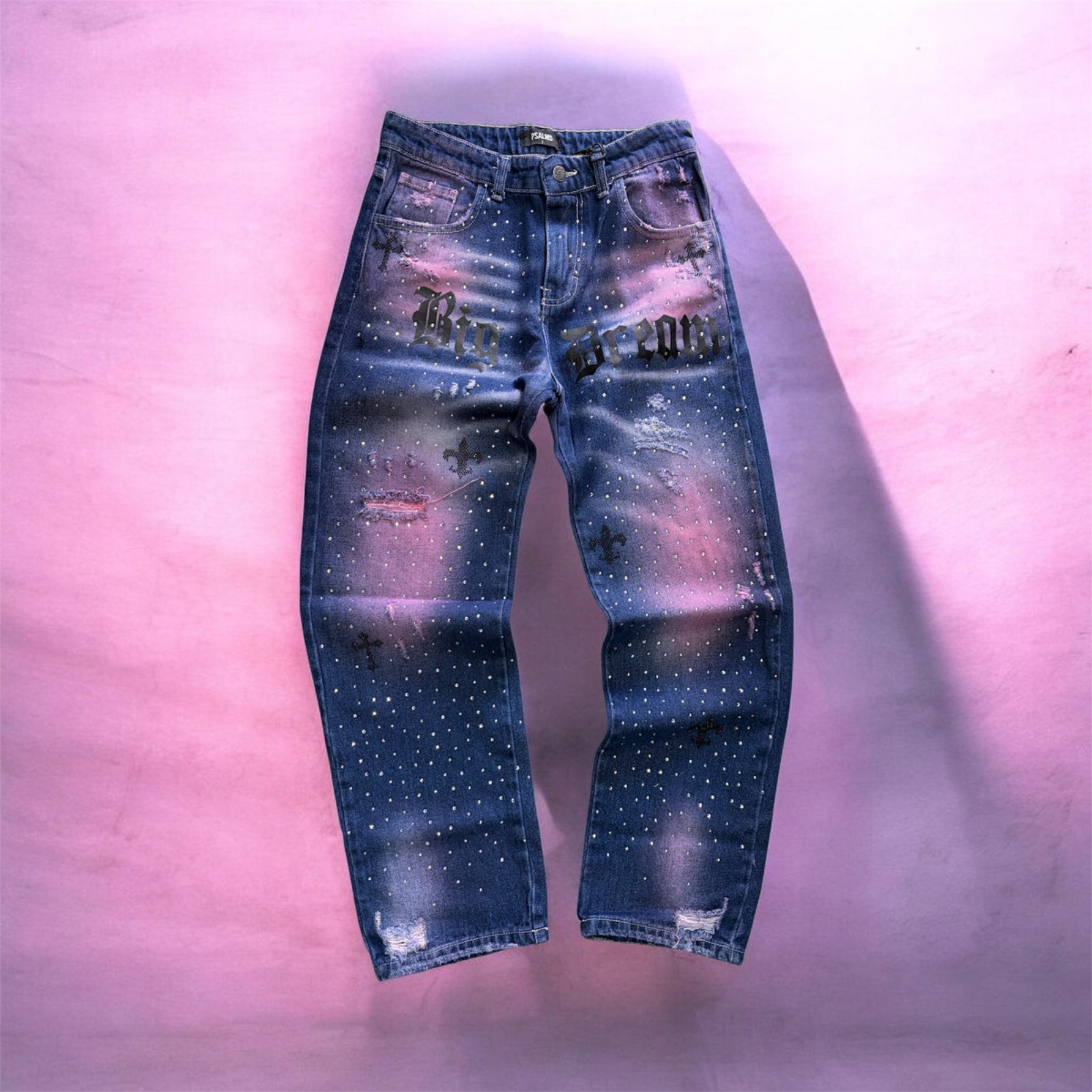 jeans pink diamonds