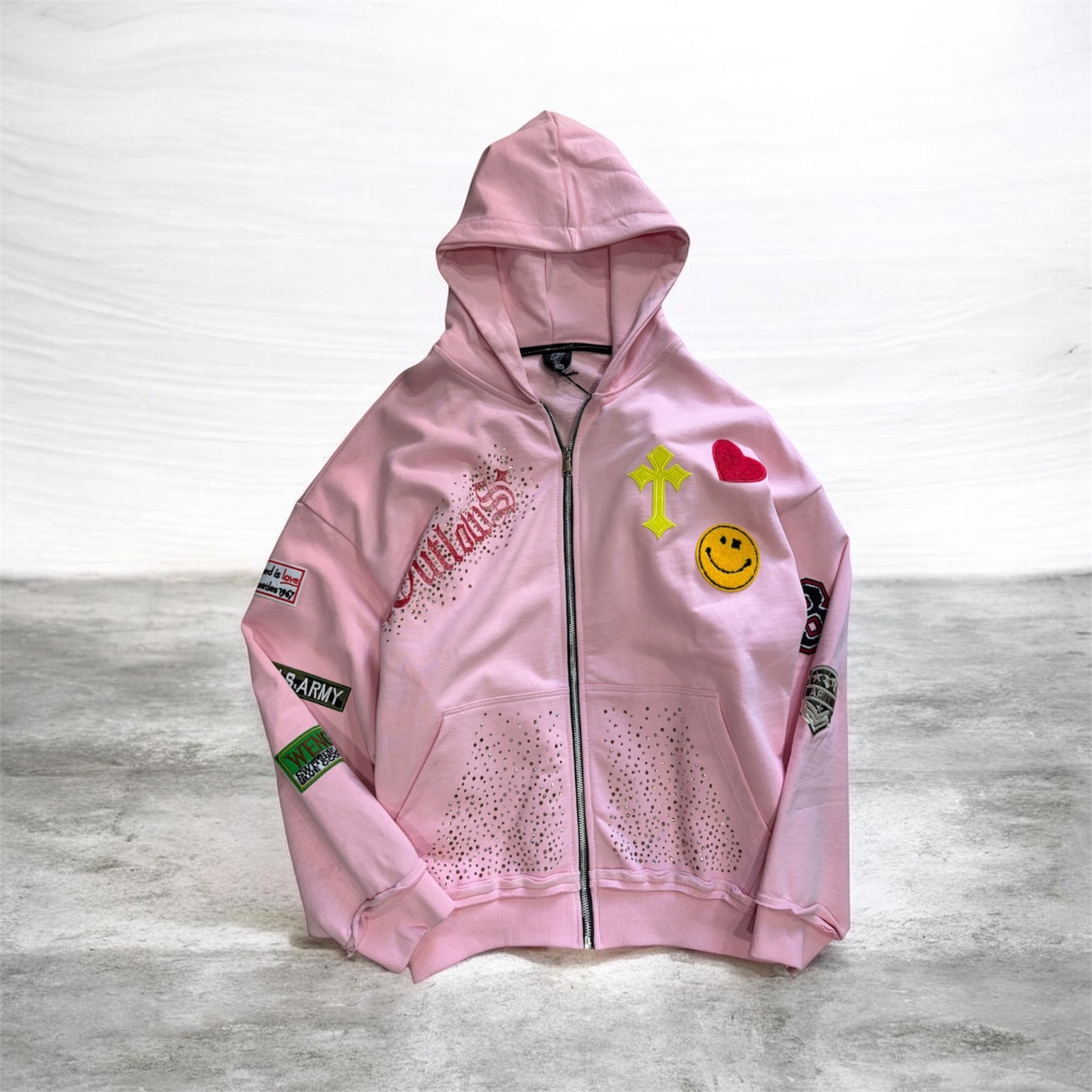 felpa tw rosa brillantini